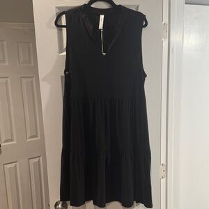 Chic Black Sleeveless Mini Dress